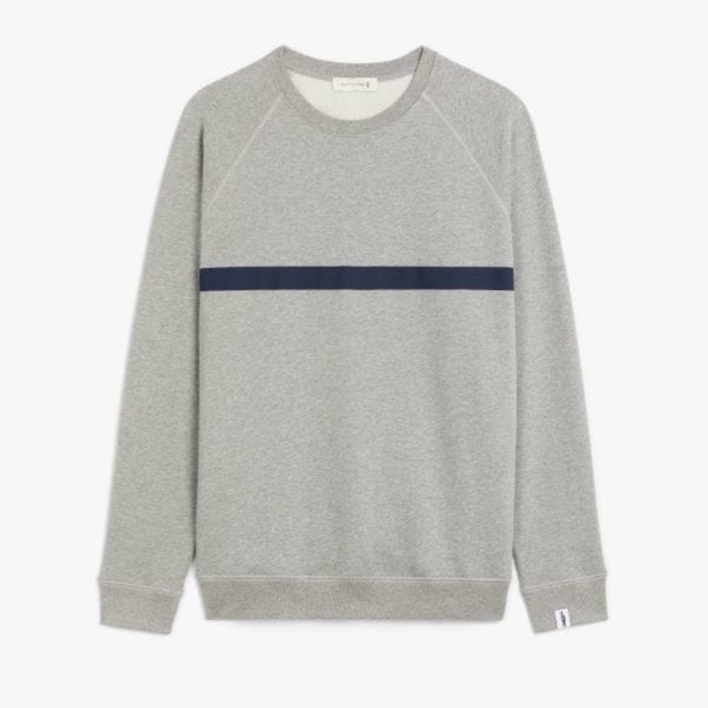 🌿Mackintosh Cotton Crew Neck Sweatshirt GJM-207 - Grey x Navy🌿